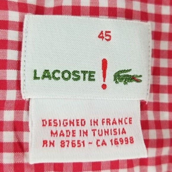 Rare - Lacoste Red! Collection Mens Shirt - Picture 3 of 6